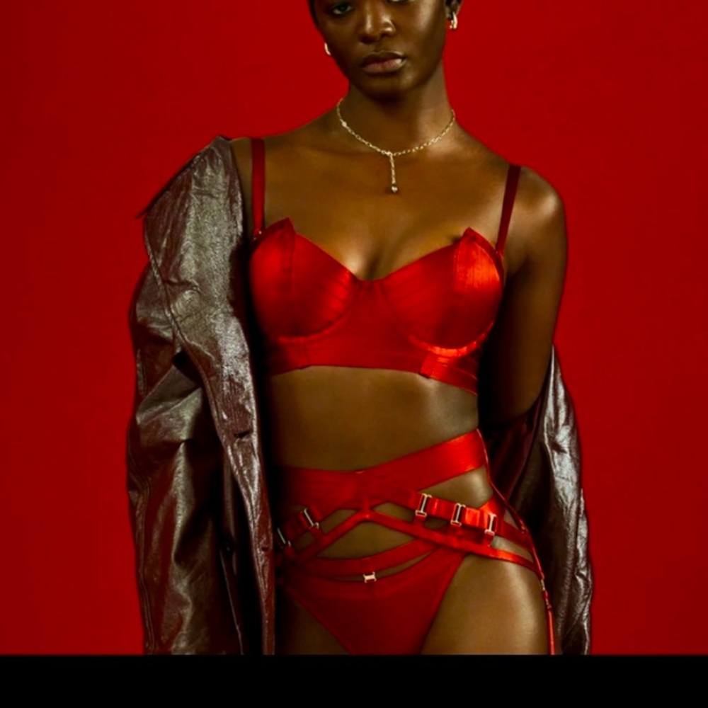 Bordelle Angela Bodice Bra - M - Burnt Red
